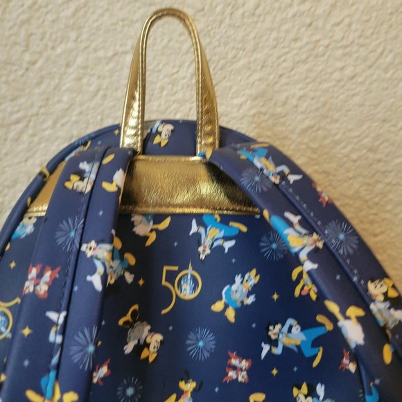 WDW Parks 50th Loungefly Mini Backpack Ears Holder Disney World Used Once - Picture 5 of 16